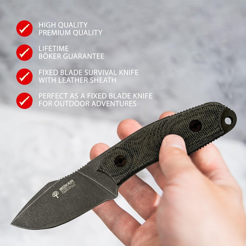 BÃ¶ker Boker Arbolito 02BA371M El Heroe Micarta Fixed Blade Knife with 3 in. Bohler N695 Steel Blade - Image 2